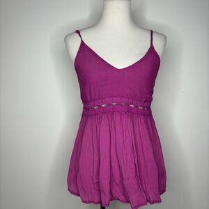 O'Neill- Purple Babydoll Cami Tank Top